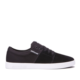 Tenis Bajos Supra STACKS II Hombre Negras/Gris/Blancas (MX-49700)